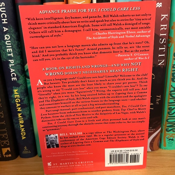 4/$25 Yes I Could Care Less by Bill Walsh - Picture 2 of 3